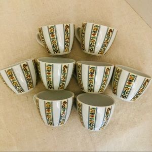 8 Eschenbach porcelain cups /Egyptian Hieroglyphs